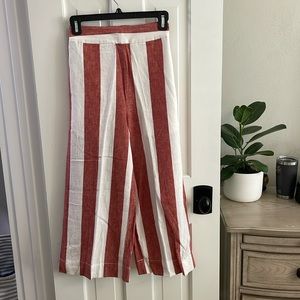 Madewell Linen Striped Pants Size XXS